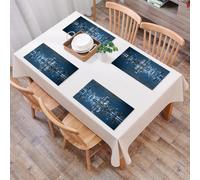 EYLOZS Mantel Individual Lavable 45 x 30 cm para Cena,Almuerzo, Desayuno - 4 Unidades - Resistente Calor, Antideslizante,Vista del Horizonte de Chicago, Vista Nocturna de Rascacielos, Ciudad dormida