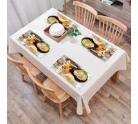 EYLOZS Mantel Individual Lavable 45 x 30 cm para Cena,Almuerzo, Desayuno - 4 Unidades - Resistente Calor, Antideslizante,Mujer egipcia, Perfil de la Reina Cleopatra. Escena de Arte histórico con una