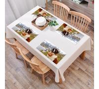 EYLOZS Mantel Individual Lavable 45 x 30 cm para Cena,Almuerzo, Desayuno - 4 Unidades - Resistente Calor, Antideslizante,El Perro y Las montañas Son Dos Hermosos Regalos Que Dios Nos DIO.