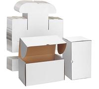 EYMPEU 28X15,3X15,3cm(11X6X6 in) Cajas de Carton, 20 Pack Blanco, Cajas Pequeñas de Cartón Ondulado Kraftlo