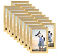 EYMPEU Juego de 18 Marco 10x15, Dorados Marco Fotos 10x15 de PVC, Ideal para Ceremonias de Graduación, Decoración de Eventos Festivos, Exposiciones Artísticas y Entornos de Oficina