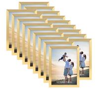EYMPEU Juego de 18 Marco 13x18, Dorados Marco Fotos 13x18 de PVC, Ideal para Ceremonias de Graduación, Decoración de Eventos Festivos, Exposiciones Artísticas y Entornos de Oficina