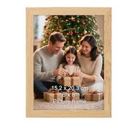 EYMPEU Marco 15X20 cm, MDF Color Madera Natural para Cuadros de 15x20cm, Apto para Colocar sobre la Mesa o Colgar en la Pared, Ideal para Decorar Dormitorios Salones