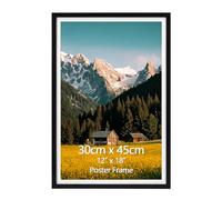 EYMPEU Marco 30x45, Negro para Cuadros de 28x43cm con Paspartú o de 30x45cm sin Paspartú, Apto Colgar en la Pared, Ideal para Decorar Dormitorios Salones