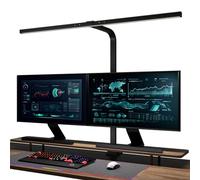 EYOCEAN Lámpara de escritorio LED con atenuación automática, lámpara de sobremesa de 80 cm con pinza y temperaturas de color ajustables, lámpara de luz diurna con protección ocular