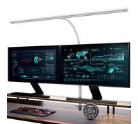 EYOCEAN Lámpara de escritorio LED con mando a distancia y control de gestos, 24W 80CM Lámpara de monitor de luz diurna regulable con 5 temperaturas de color y niveles de brillo