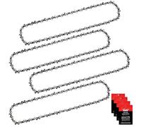 Eyoloty 4 cadenas de sierra de 35 cm 3/8 pulgadas LP división 1,1 mm 52 eslabones, cadena de motosierra compatible con Bosch, Dolmar, Echo, Ego,Einhell,Makita,Worx,Ryobi,Power,McCulloch