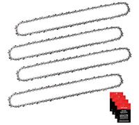 Eyoloty 4 cadenas de sierra de 50 cm, división de 1,5 mm, 76 eslabones motrices, compatible con Timberpro, Timbertech, Husqvarna, Stihl