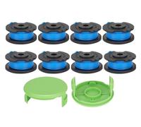 Eyoloty Bobina de hilo RAC125 5132002434 apta para cortabordes Ryobi 18V ONE RLT1830H13 RLT1825Li y OLT1831S, 3,3 m de longitud de 1,6 mm de diámetro con cubierta de bobina (8 bobinas + 2 tapa)