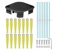 Eyoloty Cuchilla de impacto Sense Trimmer 5132004559 RAC155 RAC158 para cortacésped Ryobi 18 V batería OLT1825M,RY18LT25A-113P,RY18LT25A-120P,OLT1832,RLT2925,14x Cuchillas de repuesto con 8 x Hilo