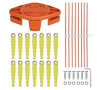 Eyoloty WA0004 WA0010 - Cuchilla de impacto para cortacésped Worx 20 V, batería WG169E, WG154E, WG157E, WG163E, WG122, WG150, WG151, WG152, 14 cuchillas de repuesto con 8 hilos extrafuertes (30
