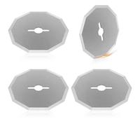 Eyoulife 4 cuchillas de repuesto de 40 mm, acero de tungsteno, hoja de tijera eléctrica, para plástico, cartón, cuero, lona, alfombra, papel pintado, tallo de flores