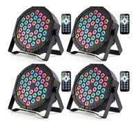 Eyourlife 4 piezas led por Strahler 36 led 72W Discolicht Party Light RVB DMX512 con control remoto luz de escena 7 modos de luz DJ para Party Bar Stage Feste Show