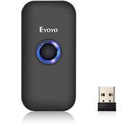 Eyoyo 2D Escáner de Código de Barras, Mini 1D QR Lector de Código de Barras 3-en-1 Conexiones USB Cable/ 2,4G Inalámbrico/Bluetooth para POS, Teléfono Inteligente, Tableta, iOS, Android y Windows