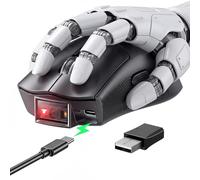 Eyoyo Escáner de códigos de barras inalámbrico: combo 2 en 1 de escáner de códigos QR Bluetooth y ratón con batería de 1200 mAh e indicador de energía, lector de códigos de barras 1D y 2D portátil par