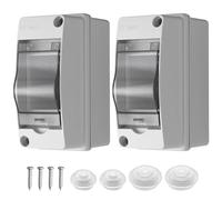 EYPINS 2 Cajas de Distribución Empotradas, 2 Módulos,Cuadro Electrico, IP65 1 Fila, Caja de Fusibles para Jardines, Granjas, Columnas de Carga