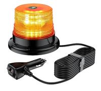 EYPINS 40LED Luz Rotativa LED Estroboscópica 40W con Base Magnética | Luz Led Giratoria, Faro Intermitente de Advertencia para Camión, Tractor 12V/24V con 5m cable de Mechero, E57 IP65