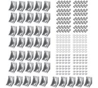 EYPINS 40x Soporte de Ángulo Recto, Soporte de Esquina 90 Grados, con 80 Tornillos, Conector de Tuerca en T, Tornillo de Extrusión de Aluminio 3030, Soportes de Ángulo en L para Muebles, Ventana