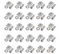 EYPINS Arandelas y Tornillos, 50PCS Juego de Conectores de Perfil de Aluminio, Tuercas en T de 3030, Juego de Deslizamiento de Ranura M6 con Rosca, Arandela de Acero al Carbono, Tuercas Deslizantes