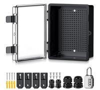 EYPINS Caja Estanca Exterior Electrica Impermeable IP67, Cuadro Eléctrico Superficie con Carcasa ABS, Cajas de Empalmes 22 * 17 * 11cm,Transparente