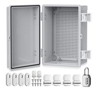 EYPINS Caja Estanca Exterior Electrica Impermeable IP67, Cuadro Eléctrico Superficie con Carcasa Plástico ABS, Cajas de Empalmes 30 * 30 * 17cm,Blanco、