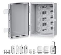 EYPINS Caja Estanca Exterior Electrica Impermeable IP67, Cuadro Eléctrico Superficie con Carcasa Plástico ABS, Cajas de Empalmes 22 * 17 * 11cm, Blanco