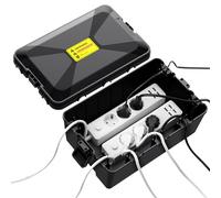 EYPINS Caja Estanca Exterior Eléctrica IP54,Caja Organizador de Cables,Resistente a Impactos y al Agua, Montaje en Pared(30x20x13cm),para Exteriores Festividades y Jardines