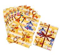 EYQQM Paquete de 5 hojas de papel de regalo Pooh de 20 x 30 pulgadas, papel kraft duradero, diseño de oso Pooh y Tigger, para cumpleaños de niños, decoración festiva (rayas musicales)