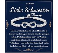 EYQV Pulsera Infinity con grabado para mujer, regalos para hija, hermana, cumpleaños, Navidad, graduación, comunión, regalo para mamá, abuela, Navidad, Día de la Madre, 11, Nailon, No aplicable