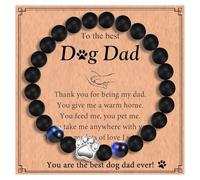 EYQV Regalos para papá de perro, pulsera con estampado de patas, regalos para amantes de los perros para hombres, regalos para dueños de perros, regalos perfectos para hombres, regalos de Navidad, día