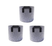 EYRMQWJPC Bolsas de Tela para el Cultivo de Plantas, Bolsas de Cultivo Plantas, macetas Tela no Tejida Multicolores Varios tamaños con Asas for jardín(3pcs Grey,2Gallon 20X20cm)