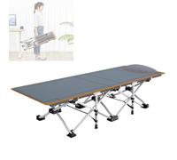 EYRMQWJPC Cama de Camping, Cama Plegable for Adultos, portátil, con Estructura de Acero y Capacidad 100 kg