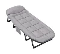 EYRMQWJPC Cama de Camping, Cama Plegable portátil con colchón, Seis respaldos Ajustables, catre de Camping for Adultos 8 Patas(Gray B,200 * 65 * 35cm)