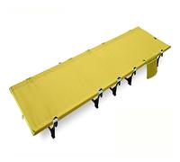 EYRMQWJPC Cama de Camping, Cuna Plegable Ultraligera for Adultos, portátil, con Bolsa de Transporte, compacta for Viajes al Aire Libre(Yellow)