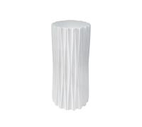 EYRMQWJPC Columnas plegables de papel para tartas, soporte a pli zócalo cilíndrico decorativo, pedestales expositivos, pilares, mesa de postre (blanco, 11,6 x 27,5 in)