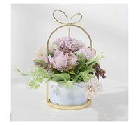 EYRMQWJPC decoración del hogar Mini Flores Artificiales de Seda en Maceta, Flores Decorativas de 7.8 Pulgadas