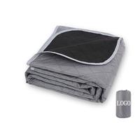 EYRMQWJPC Edredón refrescante sin Funda, Manta refrescante Alfombra de Picnic Cuadros Poliéster Algodón Impermeable Lavable Negro Gris 200x140cm(Grey)