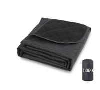 EYRMQWJPC Edredón refrescante sin Funda, Manta refrescante Alfombra de Picnic Cuadros Poliéster Algodón Impermeable Lavable Negro Gris 200x140cm(Black)