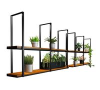 EYRMQWJPC Estantes flotantes de Madera, Estante de Techo for vinos, Organizador ollas y sartenes, Expositor Flores, 2 Capas, Varios tamaños(90x30x80cm)