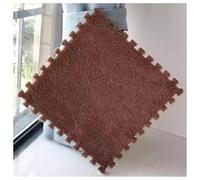 EYRMQWJPC Losetas de moqueta de Felpa con diseño Entrelazado Pack of 36 12x12x0.4in Plush Carpet Interlocking Foam Puzzle Floor Mat Multicolor(#3)