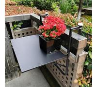 EYRMQWJPC Mesa de Colgar Plegable balcón, Mesa Colgante Plegable de Aluminio for balcón, con Altura Ajustable en 4 Niveles.(411.5Cm Wide Railing)