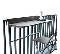 EYRMQWJPC Mesa de Colgar Plegable balcón, Mesa de Bar Plegable con Altura Ajustable y Deflector for Montar en barandilla de balcón(60 * 27Cm/23.6 * 10.6In)