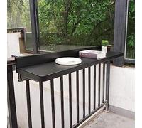 EYRMQWJPC Mesa de Colgar Plegable balcón, Mesa Plegable Colgante con barandilla for balcón, Multicolor, Varios tamaños(Black,120 * 28Cm/47.2 * 11In)