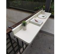 EYRMQWJPC Mesa de Colgar Plegable balcón, Mesa Plegable Colgante con barandilla for balcón, Multicolor, Varios tamaños(White,80 * 40Cm/31.4 * 15.7In)