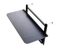 EYRMQWJPC Mesa de Colgar Plegable balcón, Mesa Plegable Colgante con barandilla for balcón, Tabla de Roca Multicolor(Black+Black,100cm(39.4in))
