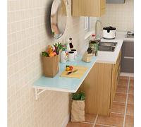 EYRMQWJPC Mesa Plegable Simple, Modern Minimalist Style Folding Shelf Bracket Stable Durable,Space Saving Folding Table,Load Capacity 50kg/110lb(Blue,100 * 40cm/39 * 16in)
