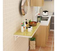 EYRMQWJPC Mesa Plegable Simple, Modern Minimalist Style Folding Shelf Bracket Stable Durable,Space Saving Folding Table,Load Capacity 50kg/110lb(Yellow,70 * 30cm/28 * 12in)