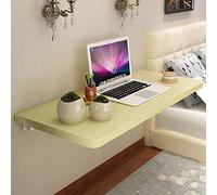 EYRMQWJPC Mesa Plegable Simple, Wall Mounted Fold Down Table, Floating Drop-Leaf Dining Desk, Heavy Duty Folding Workbench(White Maple,70 * 40cm/28 * 16in)