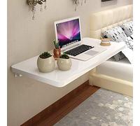 EYRMQWJPC Mesa Plegable Simple, Wall Mounted Fold Down Table, Floating Drop-Leaf Dining Desk, Heavy Duty Folding Workbench(White,120 * 40cm/47 * 16in)