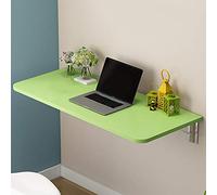 EYRMQWJPC Mesa Plegable Simple, Wall Mounted Fold Down Table, Floating Drop-Leaf Dining Desk, Multi-Function Folding Workbench(Green,60 * 50cm/23.6 * 19.7in)